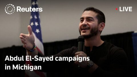Abdul El-Sayed habla en Michigan en plena disputa por el Senado