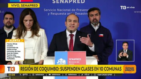 Actualizan comunas sin clases por alerta meteorológica