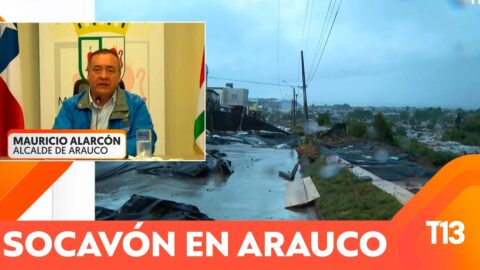 Alcalde de Arauco informa sobre emergencia por socavón