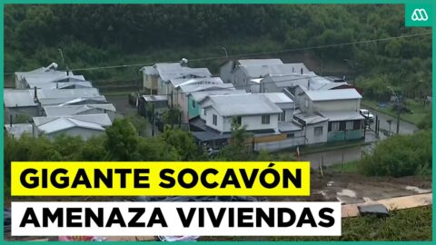 Alerta roja en Arauco por socavón que amenaza a 150 viviendas