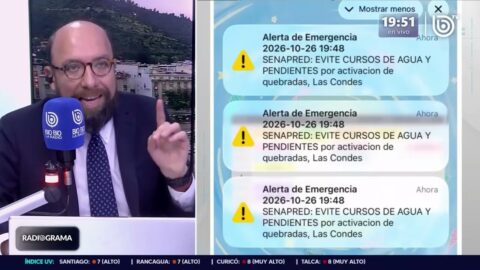 Alerta SAE en Lo Barnechea por fuertes lluvias en la RM