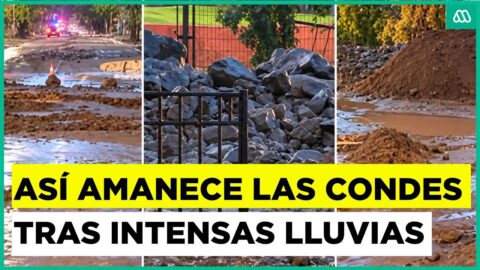 Barro en calles de Las Condes tras activación de Quebrada Honda