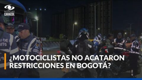 Bogotá inicia restricciones a motos con confusión y primeras multas