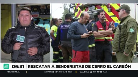 Bomberos rescatan a tres senderistas lesionados en Cerro El Carbón