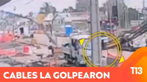 Cableado aplasta a mujer que caminaba por la calle