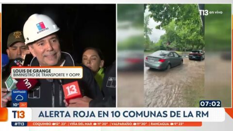 Calles de Las Condes tras el desborde de una quebrada