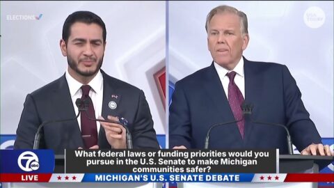 Candidatos al Senado de Michigan chocan por guerra, extremismo y Trump