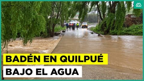 Cierran paso en Quilpué por desborde del estero Aconcagua
