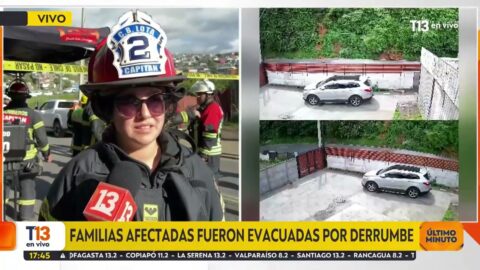 Derrumbe de cerro corta el acceso a Lota