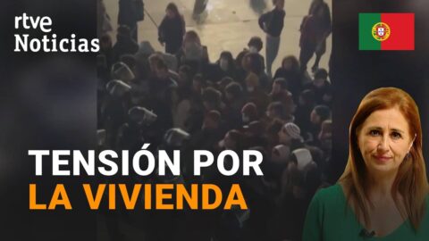 Desalojo policial de acampada por vivienda deja 37 heridos en Oporto