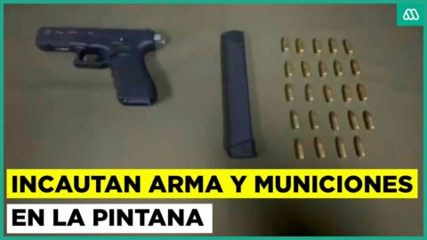 Detienen a conductor armado con pistola cargada en La Pintana