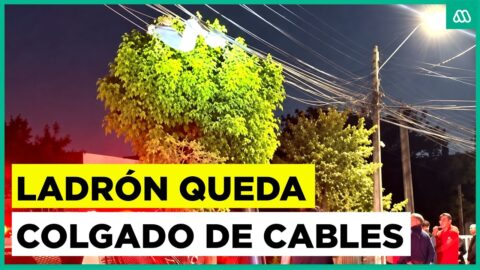 Detienen a hombre que quedó colgado de cables en El Bosque