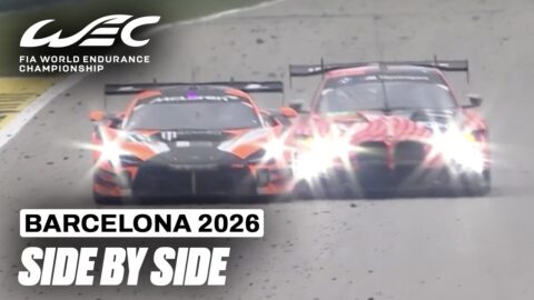 Duelo en la curva uno de la LMGT3 en las 6 Horas de Barcelona