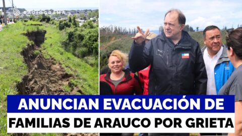 Evacuan a 40 familias en Arauco por grieta en cerro