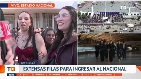 Extensas filas de fans de BTS para entrar al Estadio Nacional