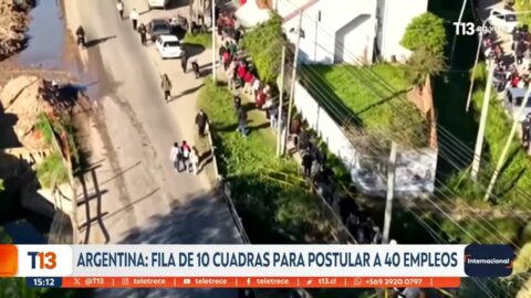 Filas de 10 cuadras en Argentina por 40 puestos de trabajo