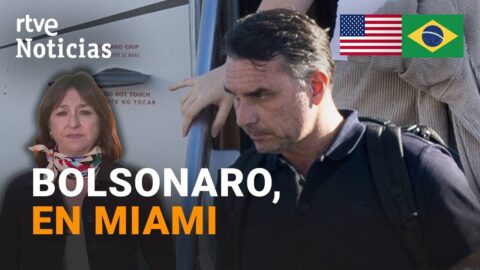 Flavio Bolsonaro llega a Miami y se declara presidente electo