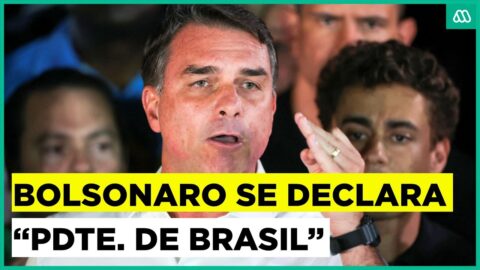 Flávio Bolsonaro se proclama presidente electo y luego borra la carta