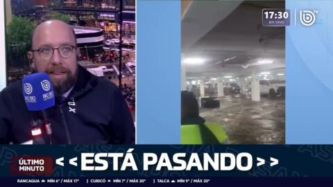 Fuertes ráfagas de viento levantan techos en terminal de buses de Estación Central