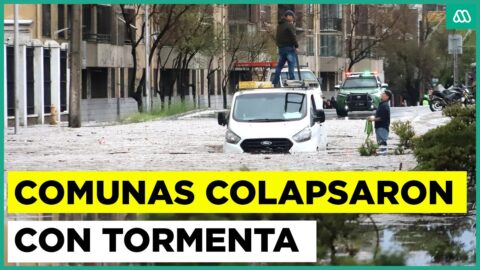 Granizo derriba toldos en Plaza La Alcaldesa de Providencia