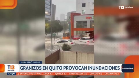 Granizo en Quito deja inundaciones
