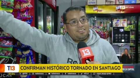 Histórico tornado se registra en Santiago de Chile