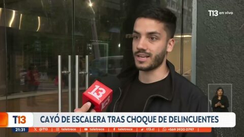 Hombre cae desde cuatro metros tras choque de delincuentes en Las Condes