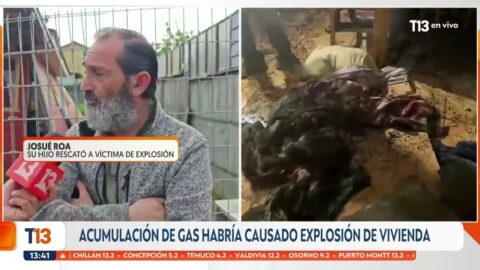 Hombre resulta con quemaduras graves por explosión en Temuco