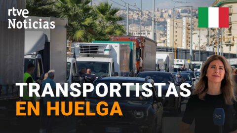 Huelga de camioneros en Italia por el precio del combustible
