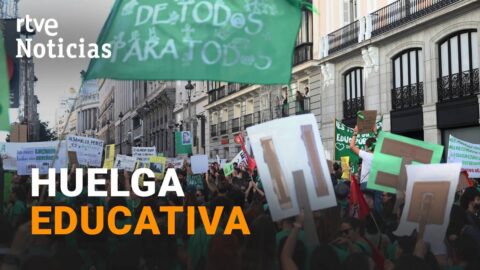Huelga docente en Madrid deja cinco detenidos en la Complutense