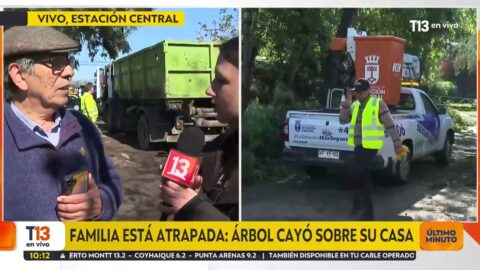 Intentan rescatar a familia tras tornado en Estación Central