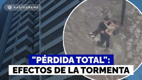 Inundación en edificio de Ñuñoa tras tormenta en Santiago