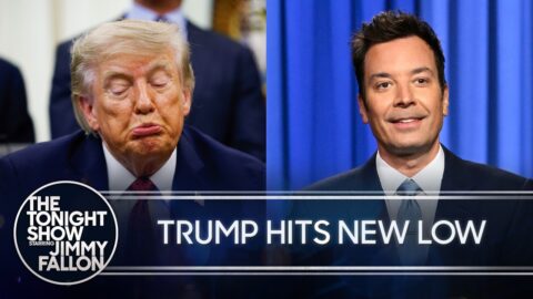 Jimmy Fallon repasa el nuevo mínimo de aprobación de Trump
