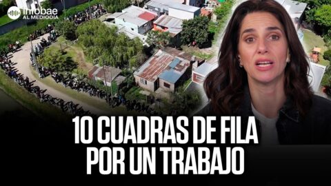 Largas filas en Ezeiza por una oferta laboral