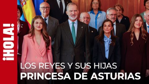 Leonor y Sofía reciben a galardonados de Premios Princesa de Asturias