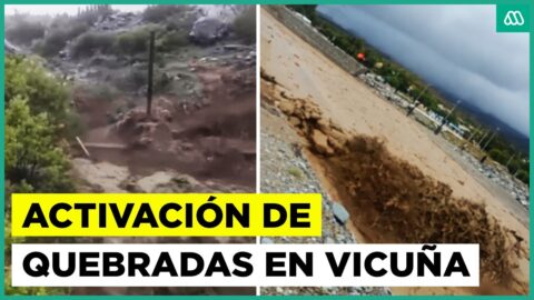 Lluvias activan quebradas en Vicuña y dejan escurrimiento de lodo