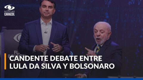 Lula y Flávio Bolsonaro chocan en debate presidencial en Brasil
