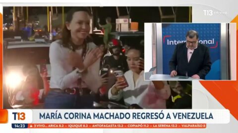 Machado llega de nuevo a Venezuela