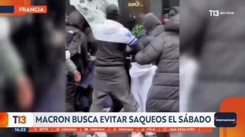Macron busca frenar saqueos en Francia este sábado