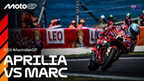 Márquez entre dos Aprilia en el viernes del GP de Australia
