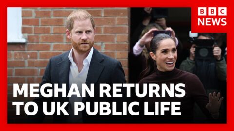 Meghan regresa al Reino Unido con su primera visita oficial