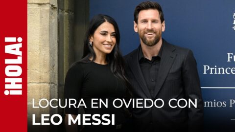 Messi llega a Oviedo entre multitudes antes de los Premios Princesa