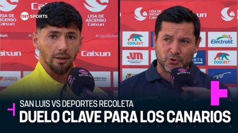 Meza y Arrué previa del San Luis-Deportes Recoleta