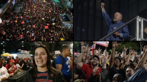 Miles celebran en Sao Paulo la reelección de Lula en Paulista