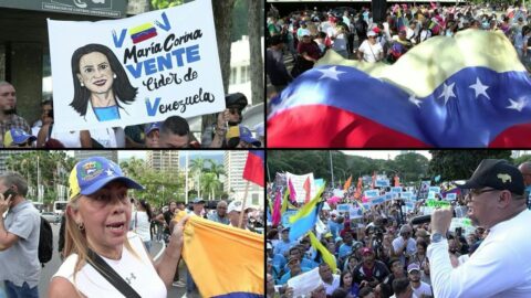 Miles marchan en Venezuela para pedir el retorno de María Corina Machado