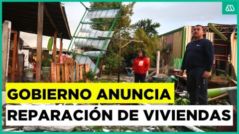 Ministro Poduje anuncia reparación de casas tras tornado en Requínoa