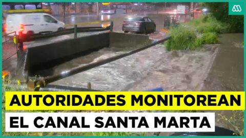 Monitorean aumento de caudal en Canal Santa Marta en Maipú