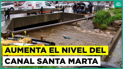Monitorean canal Santa Marta en Maipú por riesgo de desborde