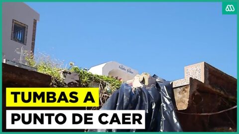Muro de cementerio de Lota colapsado amenaza viviendas vecinas
