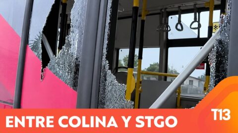 Ocho buses atacados en Colina y empresa denuncia amenazas